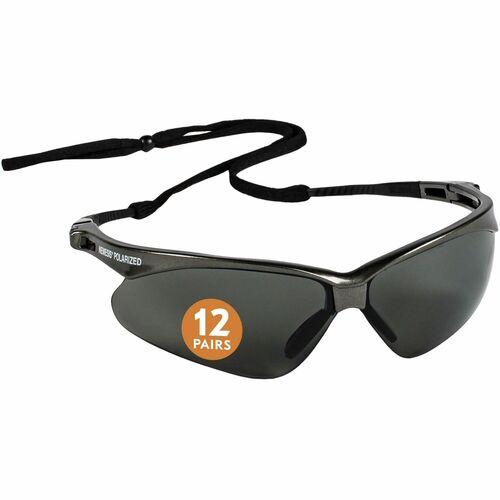Kleenguard V30 Nemesis Safety Eyewear - Recommended for: Workplace, Home - UVA, UVB, UVC Protection - Polycarbonate - Durable, Lightweight, Wraparound Frame, Neck Cord - 12 / Carton