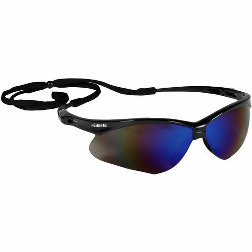 Kleenguard V30 Nemesis Safety Eyewear - Recommended for: Workplace, Home - UVA, UVB, UVC Protection - Polycarbonate - Durable, Lightweight, Wraparound Frame, Anti-fog, Flexible, Soft, Neck Cord - 12 / Carton