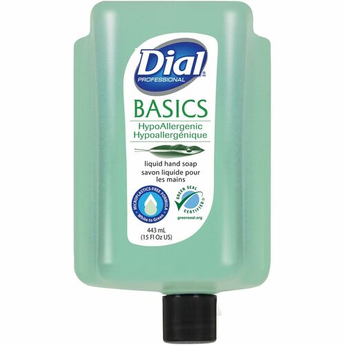 Dial Versa Basics Liquid Hand Soap - 15 fl oz - Bottle Dispenser - Hand - Green - 1 Each