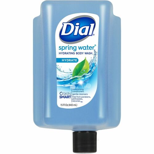 Dial Versa Body Wash Dispenser Refill - Spring Water ScentFor - 15 fl oz (443.6 mL) - Bottle Dispenser - Body - Moisturizing - Blue - Residue-free - 1 Each