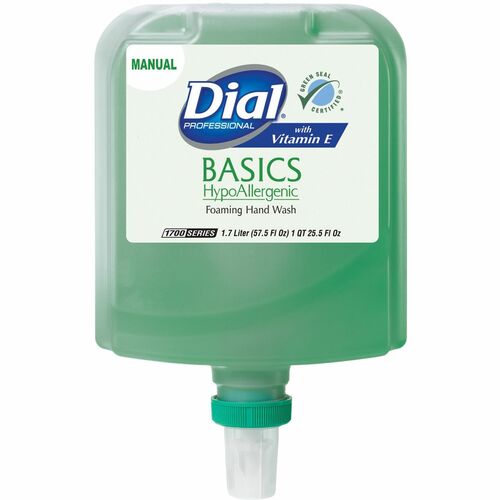 Dial 1700 Manual Refill Foaming Handwash - Fragrance-free Scent - Hand - Antibacterial - Green - 1 Each