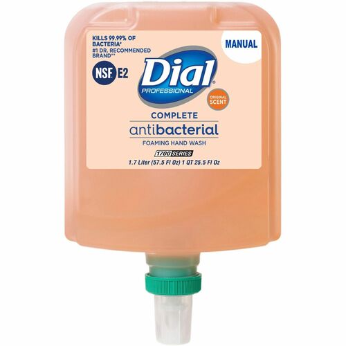 Dial Antibacterial Foaming Hand Wash - Original ScentFor - 57.5 fl oz (1700 mL) - Hand - Antibacterial - Orange - 1 Each