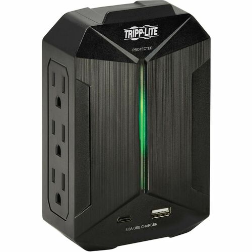 Tripp Lite by Eaton Protect It! SK62USBC 6-Outlets Surge Suppressor/Protector - 6 x NEMA 5-15R - 490 J - 120 V AC Input - USB