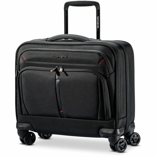 Samsonite Xenon 3.0 Travel/Luggage Case for 12.9" to 15.6" Notebook, Tablet, Accessories - Black - 1680D Ballistic Polyester Body - Tricot Interior Material - Trolley Strap, Handle - 1 Each
