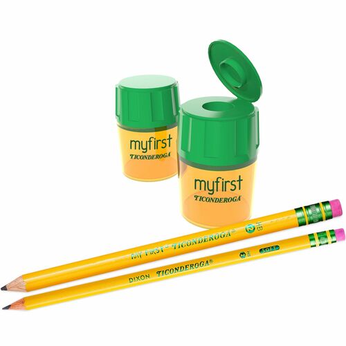 Dixon My First Pencil Sharpener - 1 Hole(s) - Yellow, Green - 1 Each