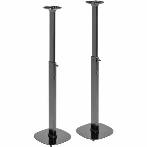 Peerless-AV Universal Speaker Stands (One Pair) - 10 kg Load Capacity - 46.50" (1181.10 mm) Height x 10.40" (264.16 mm) Width x 10.40" (264.16 mm) Depth - Floor - Fused Epoxy - Steel, Plastic - Black