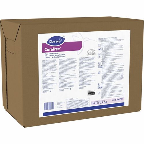 Diversey Carefree Floor Finish/Sealer - Ready-To-Use - 640 fl oz (20 quart) - Ammonia Scent - 1 Each - Versatile, Easy to Use, Durable, Slip Resistant - Off White