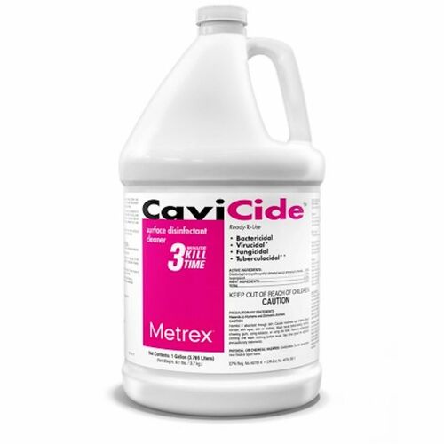 Metrex Cavicide Disinfectant Cleaner - Ready-To-Use - 128 fl oz (4 quart) - 4 / Carton - Refillable, Disinfectant - White