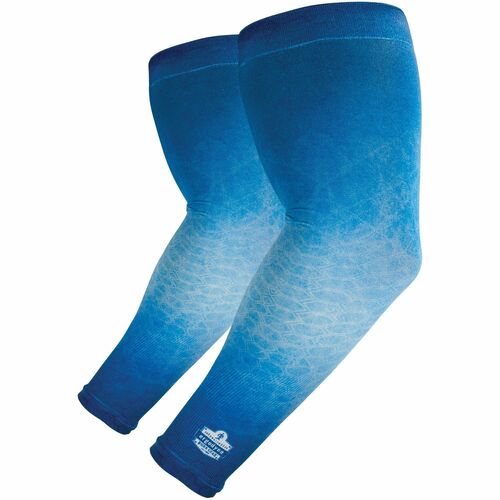 Ergodyne 6695 Sun Protection Arm Sleeves - Blue - UV Protection, Moisture Wicking, Stretchable, Machine Washable