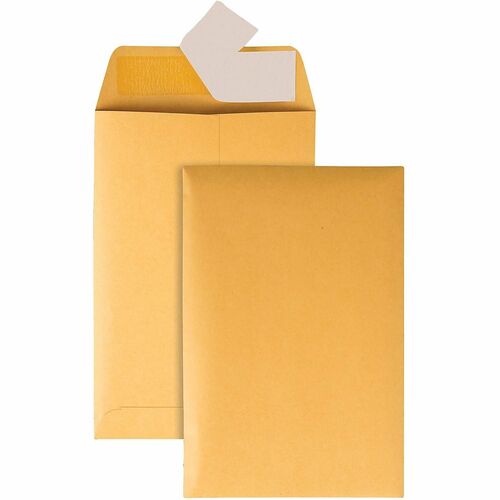 Office Depot® Brand Manila Catalog Envelopes, 6" x 9" , Clean Seal, Brown Kraft, Box Of 500 Envelopes - Catalog - #1 - 9" Width x 6" Length - 28 lb - Peel & Seal - Brown Kraft - Kraft Paper, Paper - 500 Box