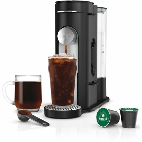 Ninja PB040C Pods & Grounds Coffee Maker - 950 W - 1.66 LSingle-serve - K-Cup Pod/Capsule Brand - Black - Stainless Steel Body