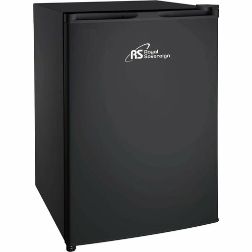 Royal Sovereign RMF-74B/ 2.6 Cu. ft Compact Refrigerator - 73.62 L - Reversible - 73.62 L Net Refrigerator Capacity - 120 V AC - Black Stainless - Freestanding