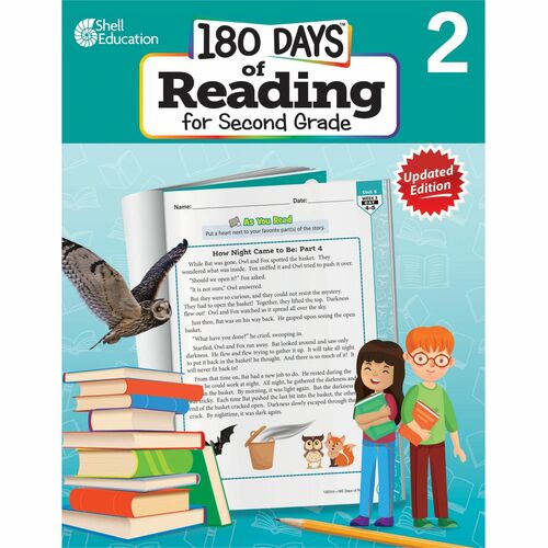 Shell Education 180 Days of Reading for Second Grade, 2nd Edition Printed Book - Grade 2 - English
