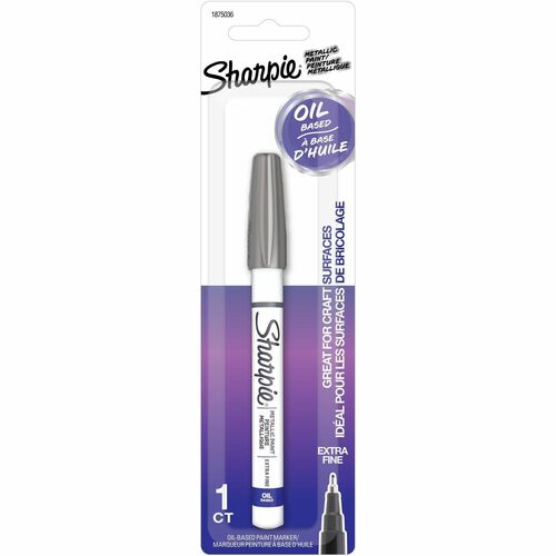 Sharpie Oil-Based Paint Markers - Extra Fine Marker Point - Silver Oil Based Ink - Metal Barrel - 1 Pack