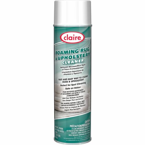 Claire Foaming Rug/Upholstery Cleaner - 18 fl oz (0.6 quart) - Ammonia Scent - 1 Each - Colorless
