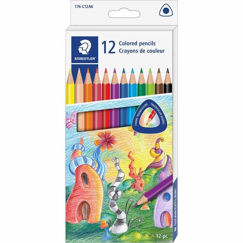 Staedtler Triangular Colored Pencils - 2HB Lead - 12 / Pack