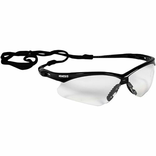 Kleenguard V30 Nemesis Safety Eyewear - Recommended for: Workplace, Home, Industrial, Manufacturing, Eye, Construction, Shooting - Universal Size - UVA, UVB, UVC Protection - Polycarbonate - Durable, Lightweight, Wraparound Frame, Neck Cord, Scratch Resis