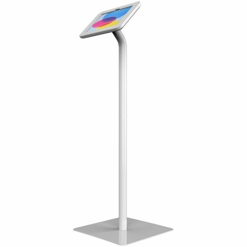 The Joy Factory Elevate II Floor Stand Kiosk for iPad 10.9-inch 10th Gen (White) - Up to 10.9" Screen Support - 46" (1168.40 mm) Height x 15" (381 mm) Width x 15.10" (383.54 mm) Depth - Floor - ABS Plastic, Aluminum, Steel - White - For Kiosk, iPad, Publi