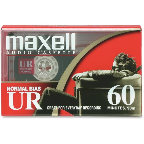 Maxell UR Type I Audio Cassette - 1 x 60 Minute - Normal Bias - Audio Tapes - MAX11211