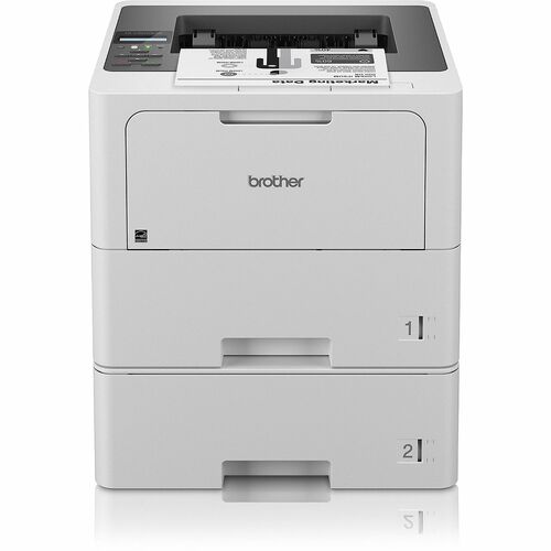 Brother HL-L6210DWT Business Monochrome Laser Printer with Dual Paper Trays, Wireless Networking, and Duplex Printing - Printer - 50 ppm Mono Print - 1200 x 1200 dpi class - Gigabit Ethernet - Hi-Speed USB 2.0