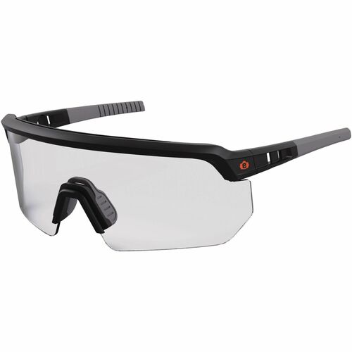 Ergodyne AEGIR Safety Glasses - Recommended for: Eye, Outdoor, Construction, Landscaping, Carpentry, Woodworking, Boating, Hunting, Shooting, Sport, Skiing - UVA, UVB, UVC, Ultraviolet, Sun Protection - Strap Closure - Polycarbonate, Rubber - Non-slip, Sw