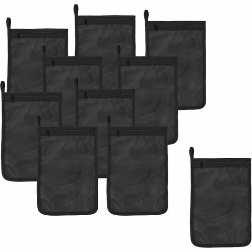 Ergodyne Arsenal Carrying Case Clothes - Black - Polyester, Mesh Body - Clip - 8" Width x 10" Depth - 10 Pack