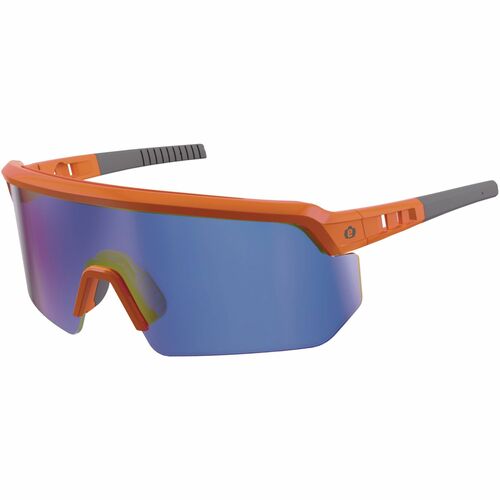 Ergodyne AEGIR Safety Glasses - Recommended for: Eye, Outdoor, Construction, Landscaping, Carpentry, Woodworking, Boating, Hunting, Shooting, Sport, Skiing - UVA, UVB, UVC, Ultraviolet, Sun Protection - Strap Closure - Polycarbonate, Rubber - Non-slip, Sw