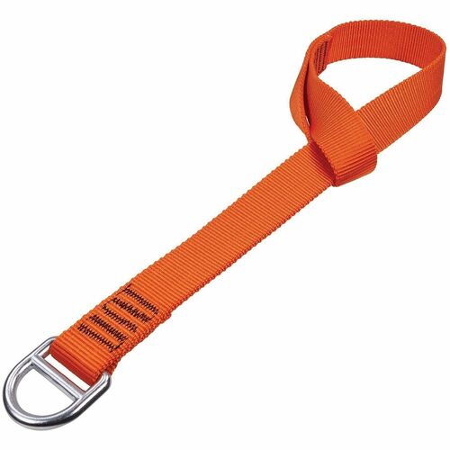 Ergodyne Anchor Choke Strap for Tool Tethering - 60lbs / 27kg - 60 lb Load Capacity - D Ring Attachment - 28" Length - Orange - Polyester Webbing, Steel, Polyester - 1 / Each
