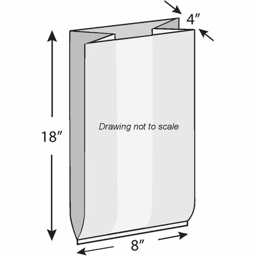 Inteplast Grp 2-Gallon Food Bags - 2 gal Capacity - 8" Width x 4" Depth x 0.04 mil (1 Micron) Thickness - Natural, Clear - Poly - Food, Sanitary - 1 Carton