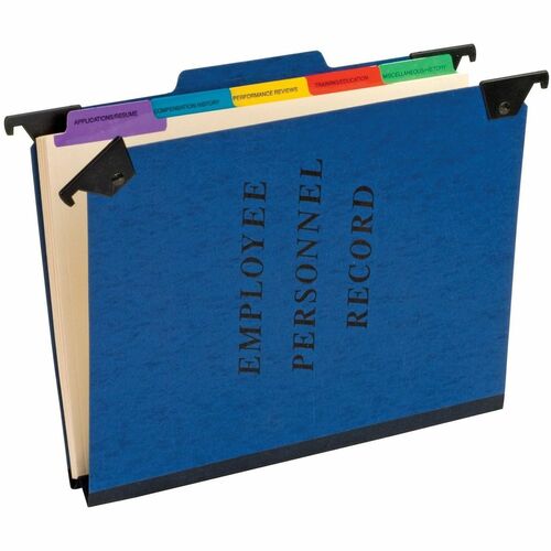 Pendaflex 1/3 Tab Cut Letter Recycled Hanging Folder with Fastener - 2" (50.80 mm) Expansion - Bonded Fastener(s) - 1" (25.40 mm) Fastener Capacity - Top Tab Position - 20 pt. (7.04 mm) - Pressboard, Pressguard - Blue - 25% Recycled - 1
