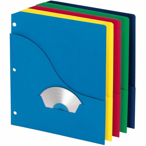 Pendaflex Letter Pocket Folder - 8 1/2" (215.90 mm) x 11" (279.40 mm) - 11 pt. (3.87 mm) - Paper - Assorted - 0% Recycled - 10 / Pack