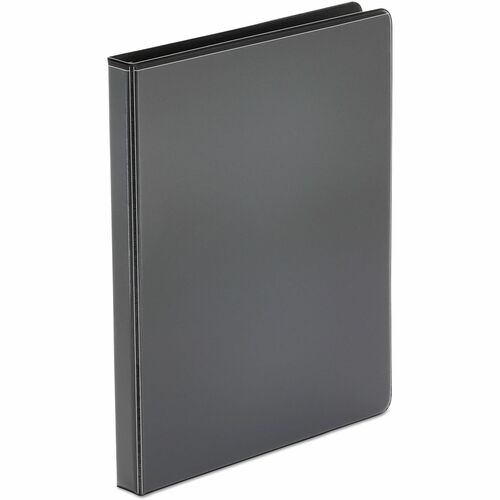 Universal Economy Round Ring View Binder, 3 Rings, 0.5" Capacity, 11 x 8.5, Black - 1/2" Binder Capacity - 100 Sheet Capacity - 3 Ring(s) - Fastener(s): Ring - Pocket(s): 2, Inside Front & Back - Polypropylene - Black - Non-stick - 1 Each