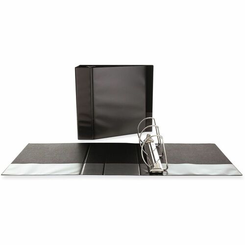 Universal Slant D-Ring View Binder, 3 Rings, 4" Capacity, 11 x 8.5, Black - 4" Binder Capacity - 775 Sheet Capacity - 3 Ring(s) - Fastener(s): Ring - Pocket(s): 2, Inside Front & Back - Polypropylene - Black - Non-stick - 1 Each