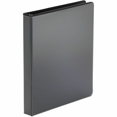 Universal Economy Round Ring View Binder, 3 Rings, 1" Capacity, 11 x 8.5, Black - 1" Binder Capacity - 175 Sheet Capacity - 3 Ring(s) - Fastener(s): Ring - Pocket(s): 2, Inside Front & Back - Polypropylene - Black - Non-stick - 1 Each