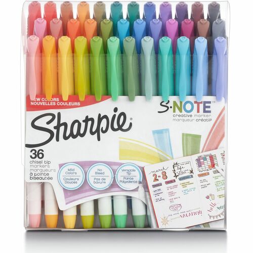 Sharpie S-Note Creative Markers - Assorted Ink - Multipurpose - 36 / Box