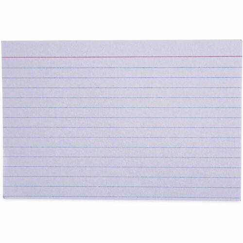 Universal Printable Index Card - 4" x 6" - Acid-free, Ruled - White - 100 / Pack