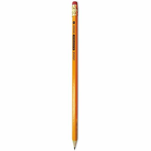 Universal Wood Pencil - Black Lead - HB/#2 - Yellow Wood Barrel - 1 Dozen