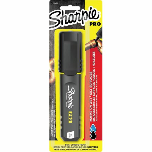 Sharpie PRO Permanent Markers - Broad, Medium, Fine Marker Point - Chisel Marker Point Style - Black - 1 Pack