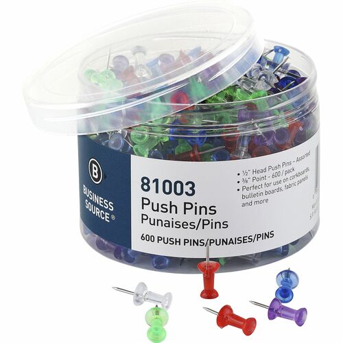 Picture of Business Source 1/2" Head Pushpins
