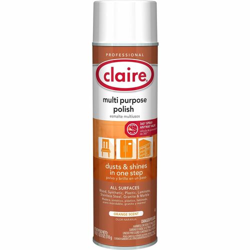 Claire Citra Gloss All Surface Duster/Polish - 18 fl oz (0.6 quart) - 1 Each - Tennessee Orange