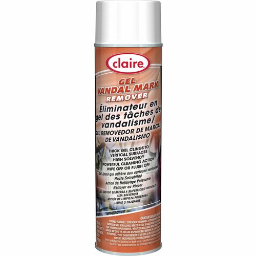 Claire Gel Vandal Mark Remover - 15 oz (0.94 lb) - 1 Each - Easy to Use - Knockout Orange