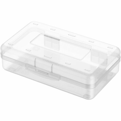 Business Source Carrying Case Pencil, Writing Utensils, Supplies - Clear - Polypropylene Body - 1 Each