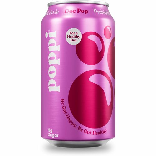 Poppi Doc Pop Prebiotic Soda - Ready-to-Drink - 12 fl oz (355 mL) - 12 / Carton