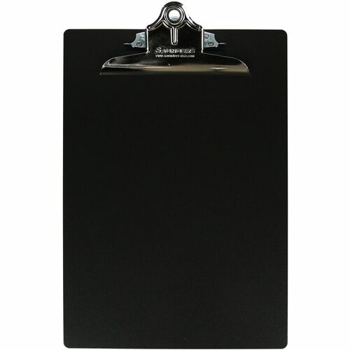 Saunders Smooth Aluminum Clipboard - Storage for Paper - 8 1/2" x 11" - Aluminum - Black - 1 Each