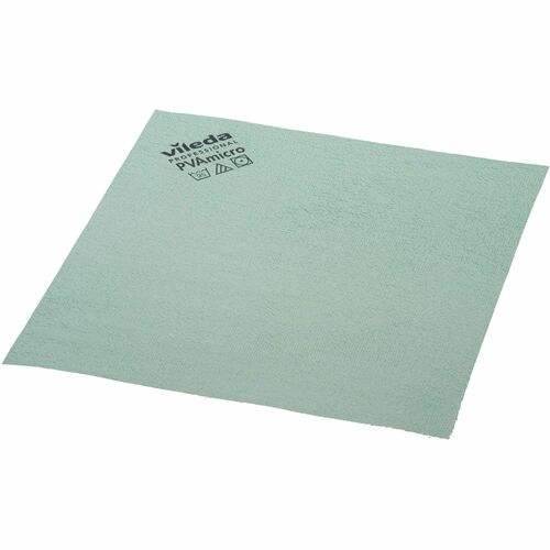 Vileda Professional PVAmicro Cleaning Cloths - Concentrate - 15" Length x 14" Width - 5 / Pack - Streak-free, Absorbent, Flexible, Soft - Green