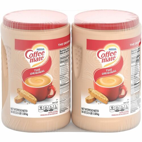Coffee mate Original Powdered Coffee Creamer Canisters - Original Flavor - 3.50 lb (56 oz) - 2/Pack