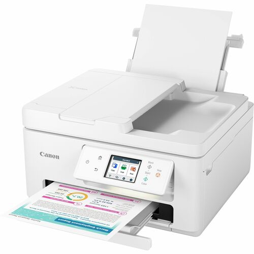 Canon PIXMA TS7720 Wireless Inkjet Multifunction Printer - Color - White - Copier/Printer/Scanner - 1200 x 1200 dpi Print - Flatbed Scanner - Wireless LAN - Canon PRINT Application, Apple AirPrint, Mopria Print Service - USB - 1 Each - For Plain Paper Pri