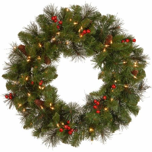 National Tree Decorative Wreath - Green, Red - Christmas Theme