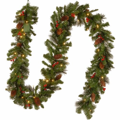 National Tree Decorative Garland - Green, Red, White - Christmas Theme