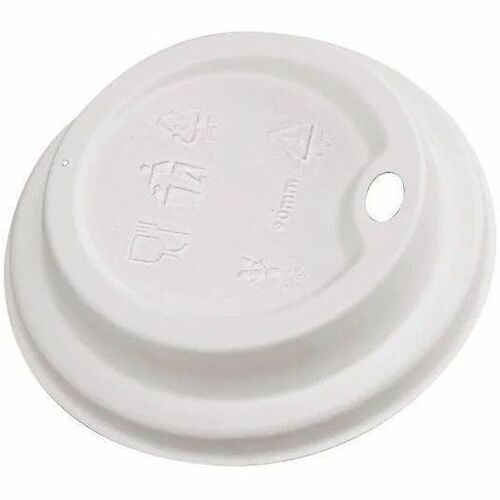 Globe Cup Lid - Dome - Bagasse - White - 50 Pack